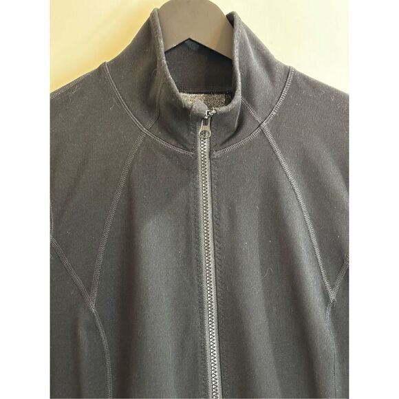 Zella women’s black and silver double zip jacket size 1X - Picture 3 of 11